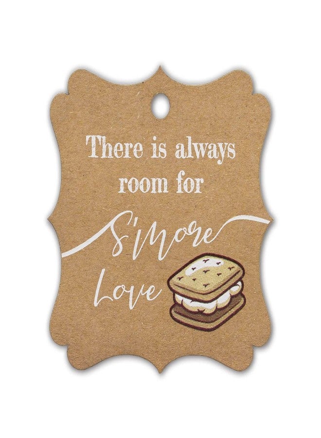 Summer-Ray.com Summer-Ray 50pcs Brown Kraft There is Always Room for S'More Love Wedding Favor Gift Tags in White Printing - Image 1